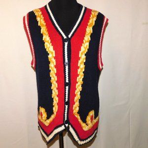 Birch Bros. By The Eagle's Eye Nautical Vintage Sweater Vest Size Small